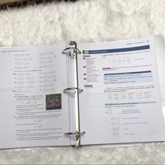 ALGEBRA for College Students 8th Edition Loose Leaf Pages with Binder - Picture 4 of 6